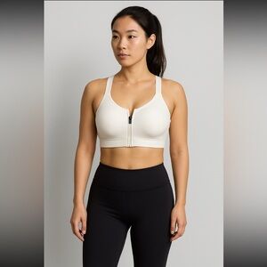 Women's White Sports Bra